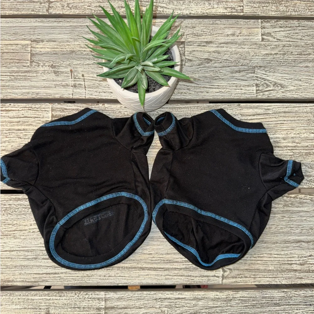 Set of 2 Small NFL Carolina Panthers Dog T-Shirts